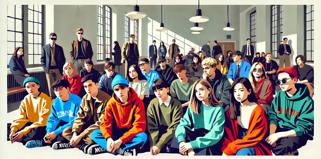 grupa ludzi siedząca w pomieszczeniu