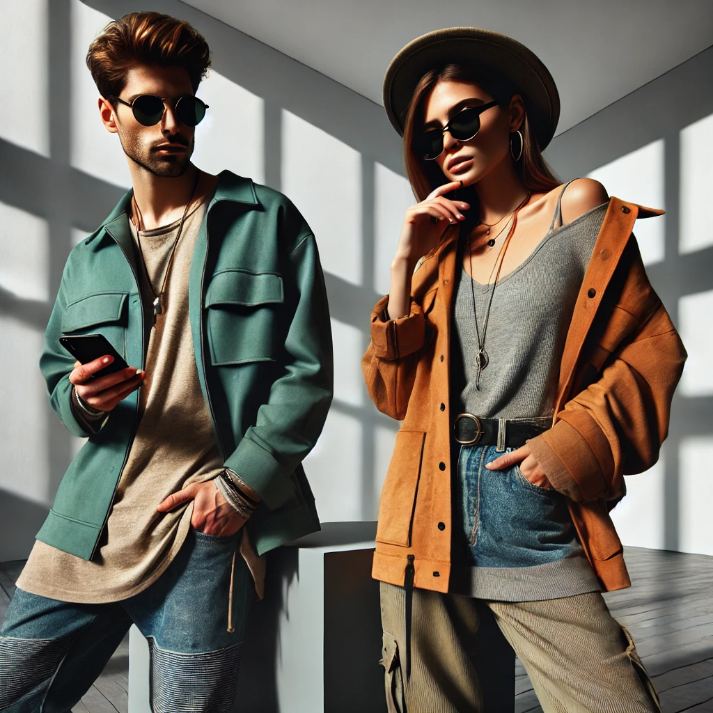 stylowa para influencerów w pokoju digital plant, oferta współpracy z influencerami