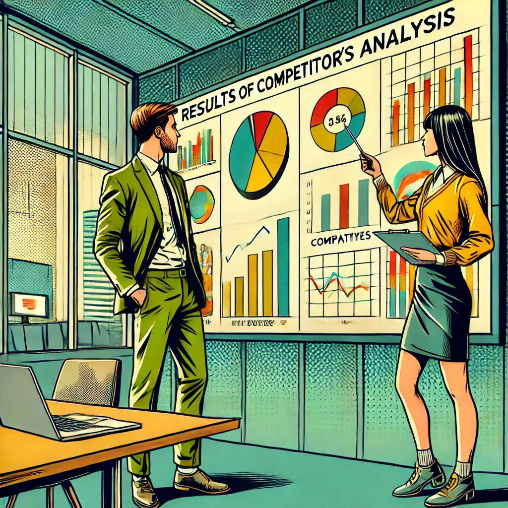 Analiza konkurencji w Google: narzędzia – Ranking 2025 8 kobieta i mężczyzna przedstawiający wyniki analizy konkurencji w google ads analiza konkurencji