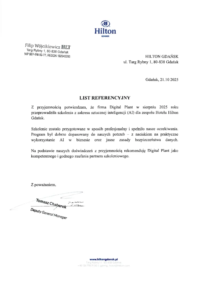 referencje Hilton Gdansk