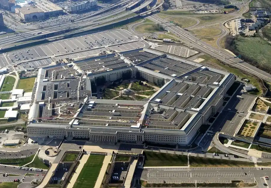 budynek pentagonu w usa widoczny z lotu ptaka